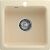 Мойка мрамор ЭкоМ М-430  1-чаша 432*432мм бежевый