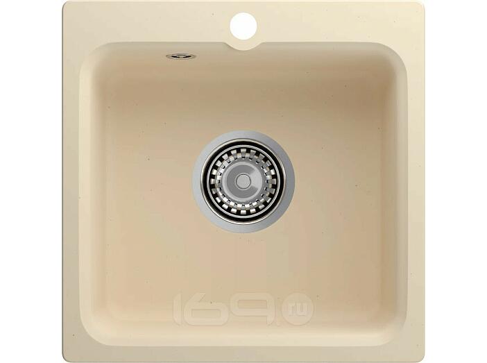Мойка мрамор ЭкоМ М-430  1-чаша 432*432мм бежевый