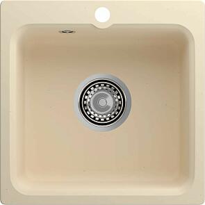Мойка мрамор ЭкоМ М-430  1-чаша 432*432мм бежевый