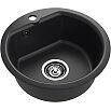 Мойка мрамор ЭкоМ М-435  1 чаша D-435мм черный