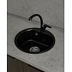 Мойка мрамор ЭкоМ М-435  1 чаша D-435мм черный
