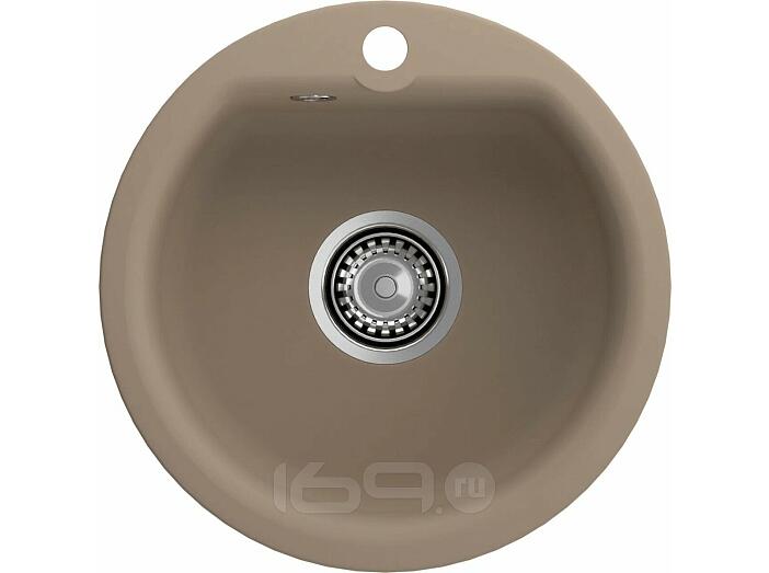 Мойка мрамор ЭкоМ М-435  1 чаша D-435мм песочный