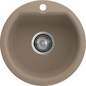 Мойка мрамор ЭкоМ М-435  1 чаша D-435мм песочный