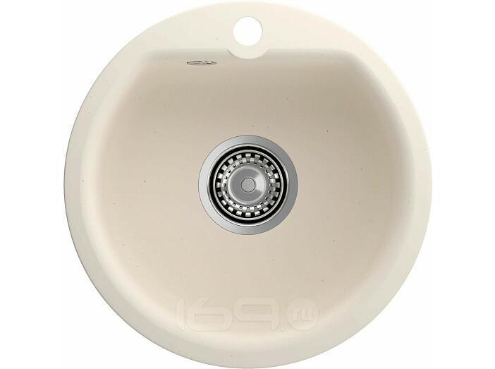 Мойка мрамор ЭкоМ М-435  1 чаша D-435мм белый