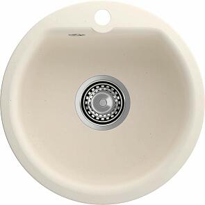 Мойка мрамор ЭкоМ М-435  1 чаша D-435мм белый