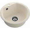 Мойка мрамор ЭкоМ М-435  1 чаша D-435мм белый