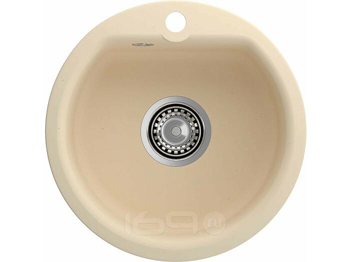 Мойка мрамор ЭкоМ М-435  1 чаша D-435мм бежевый