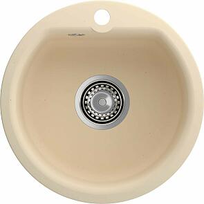 Мойка мрамор ЭкоМ М-435  1 чаша D-435мм бежевый