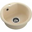 Мойка мрамор ЭкоМ М-435  1 чаша D-435мм бежевый