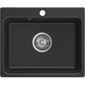 Мойка мрамор ЭкоМ М-520  1-чаша 520*430мм черный
