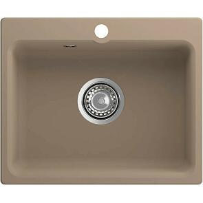 Мойка мрамор ЭкоМ М-520  1-чаша 520*430мм песочный