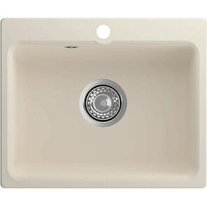 Мойка мрамор ЭкоМ М-520  1-чаша 520*430мм белый