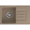 Мойка мрамор ЭкоМ М-680  1 чаша+крыло 680*430мм песочный