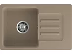 Мойка мрамор ЭкоМ М-680 1 чаша+крыло 680*430мм песочный