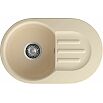 Мойка мрамор ЭкоМ М-685  1 чаша+крыло 683*433мм бежевый