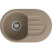 Мойка мрамор ЭкоМ М-685  1 чаша+крыло 683*433мм песочный