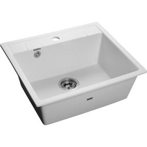 Мойка мрамор QUADRO GF-Q-561 1-чаш. 560*500мм иней