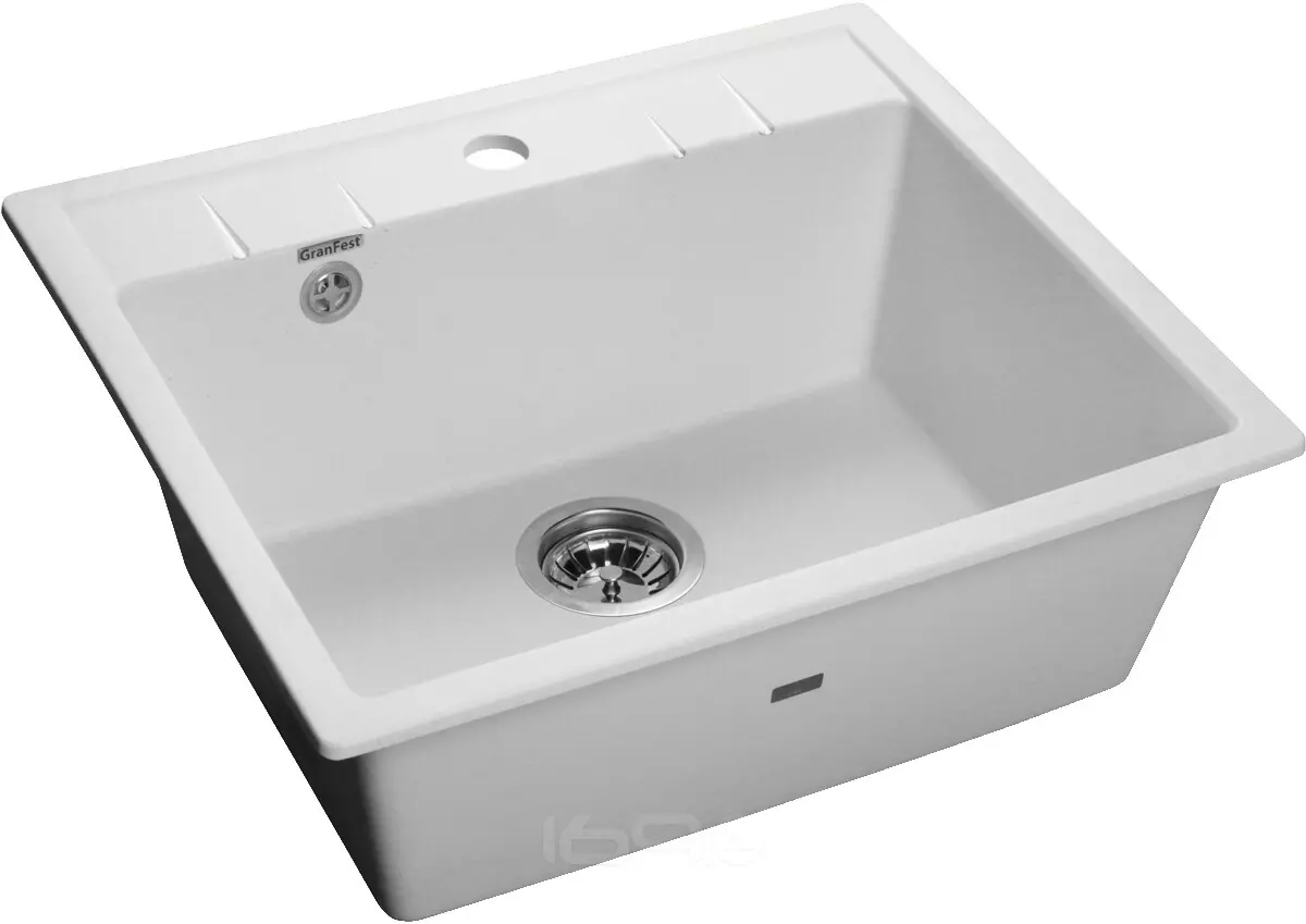 Мойка мрамор QUADRO GF-Q-561 1-чаш. 560*500мм иней