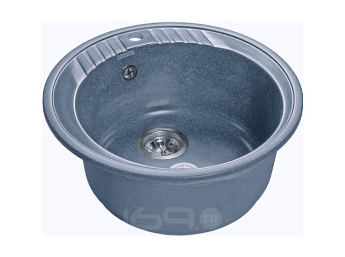 Мойка мрамор RONDO GF-R--520   D=520 мм графит