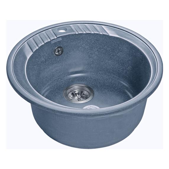 Мойка мрамор RONDO GF-R--520   D=520 мм графит