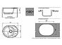 Мойка мрамор RONDO GF-R--580L чаша с крылом 580*450мм графит