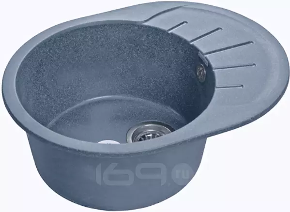 Мойка мрамор RONDO GF-R--580L чаша с крылом 580*450мм графит