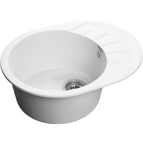 Мойка мрамор RONDO GF-R--580L  чаша с крылом 580*450мм  иней