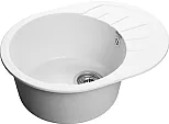 Мойка мрамор RONDO GF-R--580L чаша с крылом 580*450мм иней