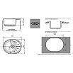 tumb 2 - Мойка мрамор RONDO GF-R--580L  чаша с крылом 580*450мм  иней