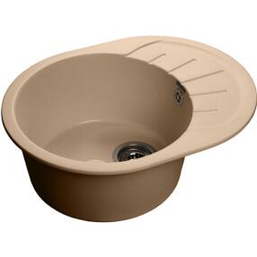 Мойка мрамор RONDO GF-R--580L  чаша с крылом 580*450мм  топаз
