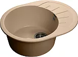 Мойка мрамор RONDO GF-R--580L чаша с крылом 580*450мм топаз