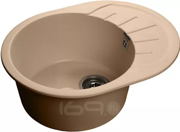 Мойка мрамор RONDO GF-R--580L  чаша с крылом 580*450мм  топаз