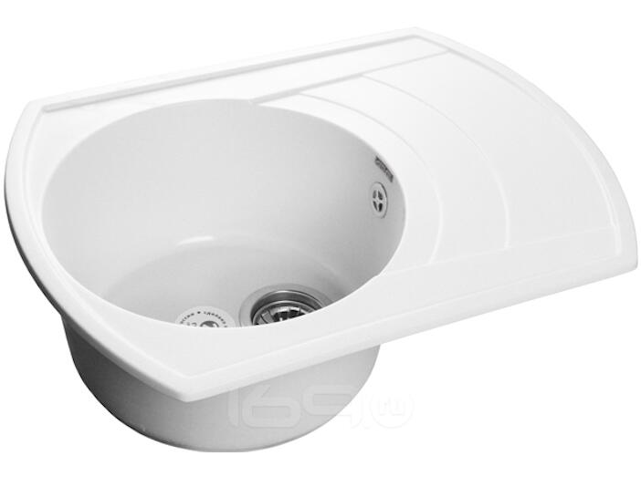 Мойка мрамор RONDO GF-R--650L чаша с крылом  650*500мм  иней