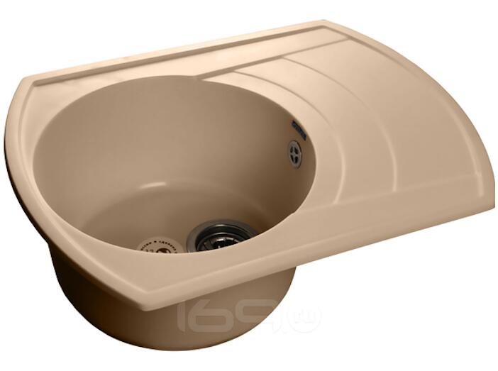 Мойка мрамор RONDO GF-R--650L чаша с крылом  650*500мм топаз