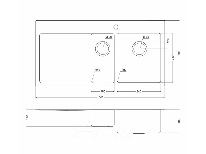 Мойка OL-FTR201R универсального монтажа