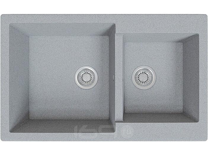 Мойка врезная Vivat 765020 2Ч МатСерый 765*500