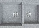 Мойка врезная Vivat 765020 2Ч МатСерый 765*500