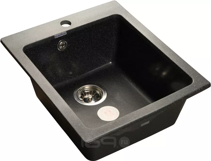 Мойка мрамор PRACTIK GF-P-505 1-чаш. 505*430мм черный