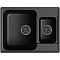 QUARZ (ECO-09) Мойка  1.5-чаш. 620*480  (черный) QUARZ (ECO-09) Мойка  1.5-чаш. 620*480  (черный)