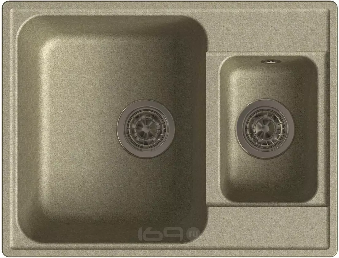 QUARZ (ECO-09) Мойка  1.5-чаш. 620*480  (песок)