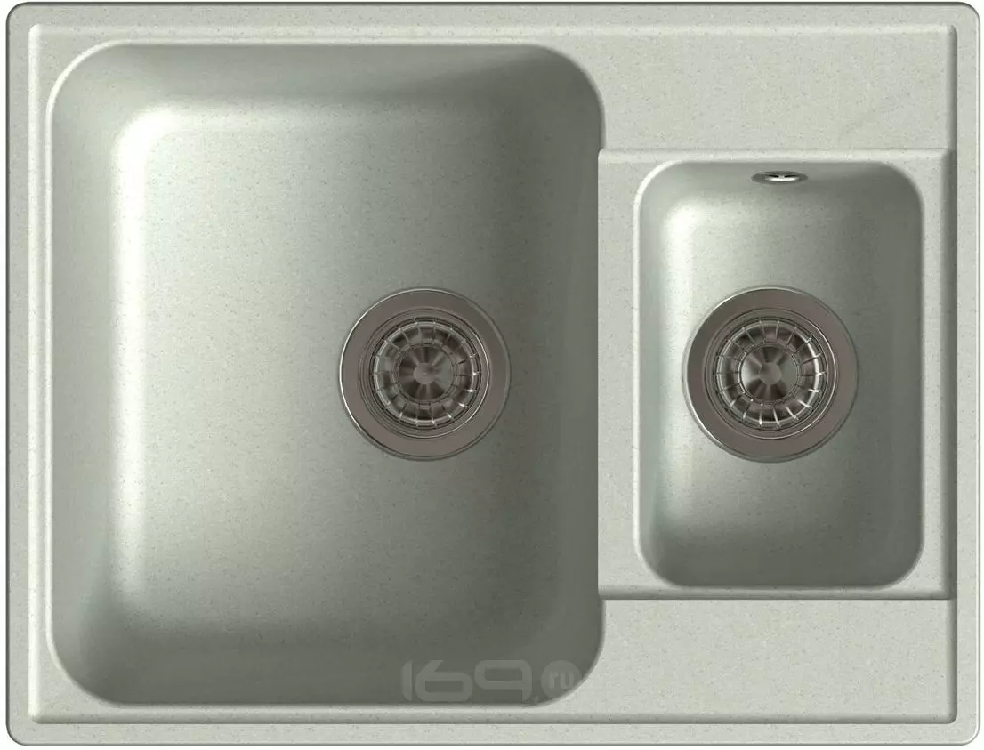 QUARZ (ECO-09) Мойка  1.5-чаш. 620*480  (серый)