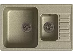 QUARZ (ECO-21К) Мойка 1.5-чаш+кр. 740*480 (песок)
