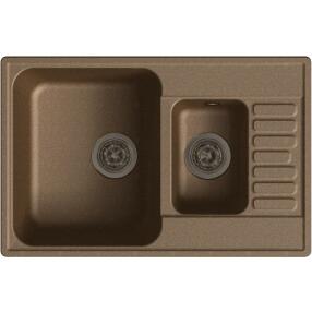 QUARZ (ECO-21К) Мойка 1.5-чаш+кр. 740*480 (терракот) 