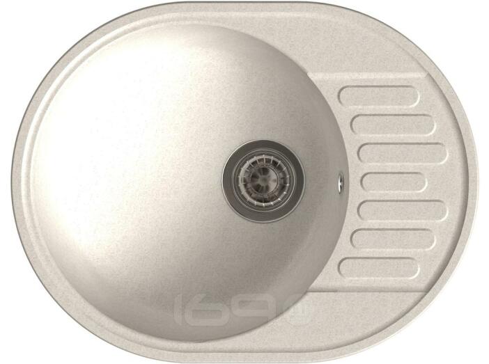 QUARZ (ECO-58) Мойка чаша+кр 620*480  (белый) 