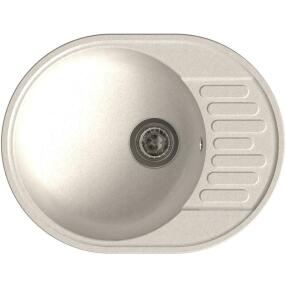 QUARZ (ECO-58) Мойка чаша+кр 620*480  (белый) 