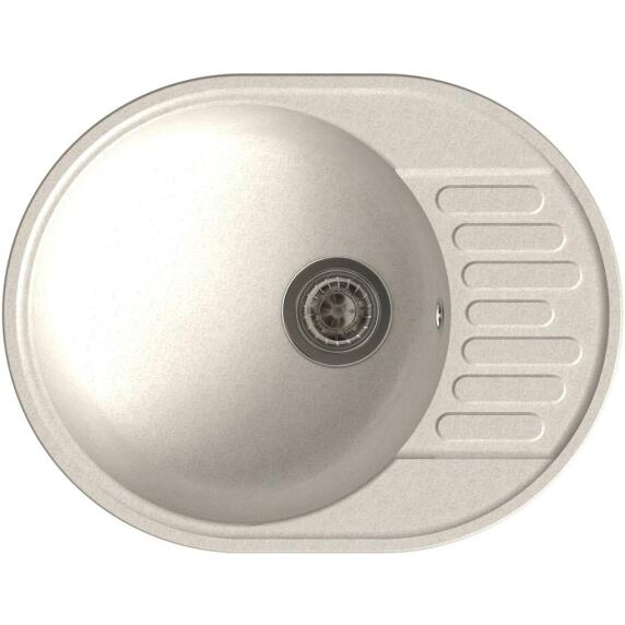 QUARZ (ECO-58) Мойка чаша+кр 620*480  (белый) 