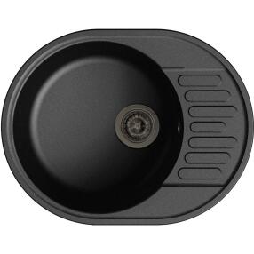 QUARZ (ECO-58) Мойка чаша+кр 620*480  (черный) 