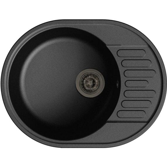QUARZ (ECO-58) Мойка чаша+кр 620*480  (черный) 