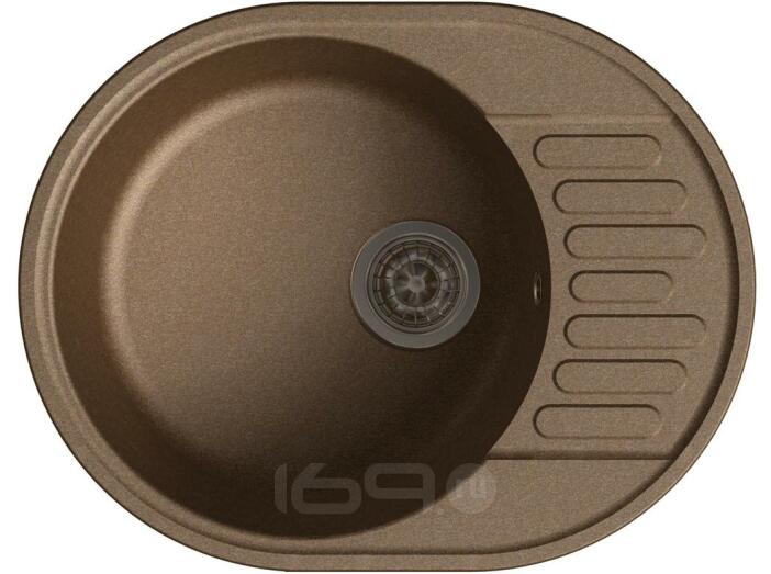 QUARZ (ECO-58) Мойка чаша+кр 620*480  (терракот)