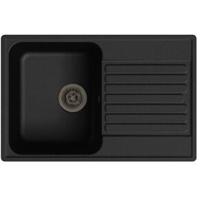 QUARZ (ECO-78) Мойка  чаша+кр 740*480 (черный)
